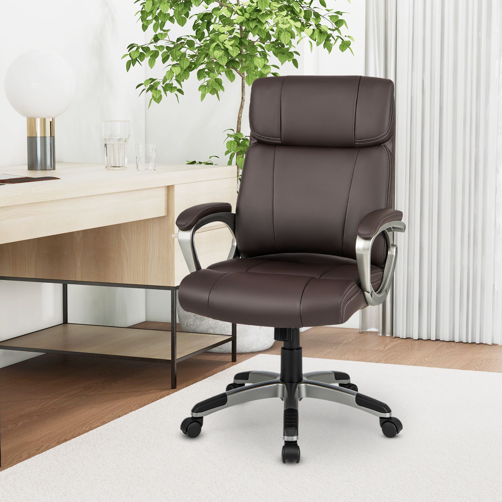 Ergonomic Office Chair with Flip-up Armrests and Rocking Function